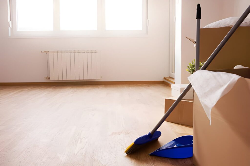 After cleaning the hall area